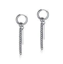 Load image into Gallery viewer, New Punk Stainless Steel Chain Hoop Earrings For Women Men 2021 Trendy Goth Pop Hip Hop Pendants Ear Jewelry Accessories Earring