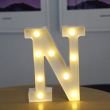 Load image into Gallery viewer, Alphabet Letter LED Lights Luminous Number Lamp Decor Battery Night Light for home Wedding Birthday Christmas party Decoration