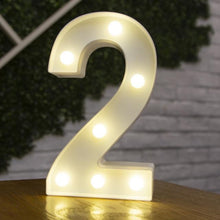 Load image into Gallery viewer, Alphabet Letter LED Lights Luminous Number Lamp Decor Battery Night Light for home Wedding Birthday Christmas party Decoration