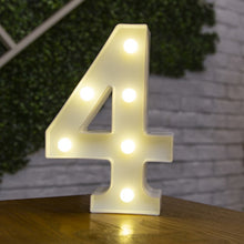 Load image into Gallery viewer, Alphabet Letter LED Lights Luminous Number Lamp Decor Battery Night Light for home Wedding Birthday Christmas party Decoration
