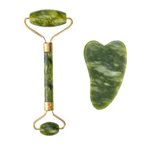 Load image into Gallery viewer, Roller massager For Face Jade Stone Massage Roller Facial Natural Scraper Face lifting Gua Sha Body Back Slimming massage roller