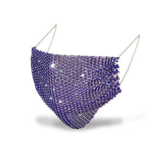 Load image into Gallery viewer, Shiny Rhinestone Mask Face Decor Jewelry Bling Elastic Fashion Jewelry Masks With Face Bandana Party Halloween Cosplay маска