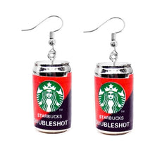 Load image into Gallery viewer, Earring For Women Resin Drop Custom Made Handmade Cute Girls Gift Eardrop Coffee Drink Funny Liquor Spirits Bottle Cans