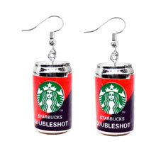 Load image into Gallery viewer, Earring For Women Resin Drop Custom Made Handmade Cute Girls Gift Eardrop Coffee Drink Funny Liquor Spirits Bottle Cans