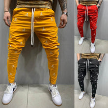 Load image into Gallery viewer, 2021 Spring and Autumn Hot Sale 3D Printing Zipper Hip Hop Breathable Men's Pants Sports Trend Casual Slim Jogging Pencil Pants
