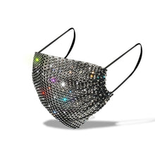 Load image into Gallery viewer, Shiny Rhinestone Mask Face Decor Jewelry Bling Elastic Fashion Jewelry Masks With Face Bandana Party Halloween Cosplay маска