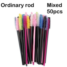 Load image into Gallery viewer, Disposable Eyelash Brush 25/50 Pcs Crystal Eye Brush Diamond Handle Mini Mascara Wands Brush Eyelash Extension Makeup Brush Set