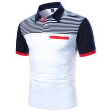 Load image into Gallery viewer, Men Polo Men Shirt Short Sleeve Polo Shirt Contrast Color Polo New Clothing Summer Streetwear Casual Fashion Men Tops