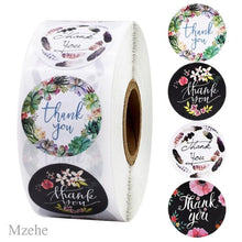 Load image into Gallery viewer, 50-500pcs 1inch kraft paper Handmade Stickers Gift Sealing Sticker Festival Birthday Party Decorations Labels Thank you Stickers