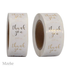 Load image into Gallery viewer, 50-500pcs 1inch kraft paper Handmade Stickers Gift Sealing Sticker Festival Birthday Party Decorations Labels Thank you Stickers