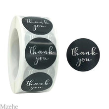 Load image into Gallery viewer, 50-500pcs 1inch kraft paper Handmade Stickers Gift Sealing Sticker Festival Birthday Party Decorations Labels Thank you Stickers