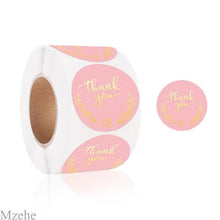 Load image into Gallery viewer, 50-500pcs 1inch kraft paper Handmade Stickers Gift Sealing Sticker Festival Birthday Party Decorations Labels Thank you Stickers