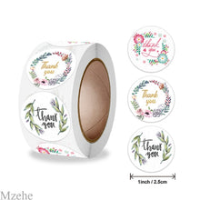 Load image into Gallery viewer, 50-500pcs 1inch kraft paper Handmade Stickers Gift Sealing Sticker Festival Birthday Party Decorations Labels Thank you Stickers