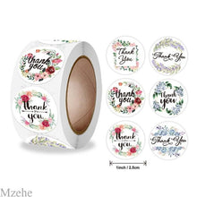 Load image into Gallery viewer, 50-500pcs 1inch kraft paper Handmade Stickers Gift Sealing Sticker Festival Birthday Party Decorations Labels Thank you Stickers