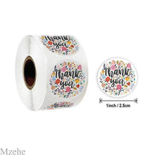 Load image into Gallery viewer, 50-500pcs 1inch kraft paper Handmade Stickers Gift Sealing Sticker Festival Birthday Party Decorations Labels Thank you Stickers