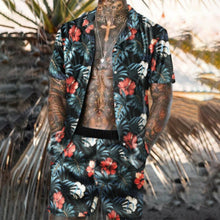Load image into Gallery viewer, Hawaiian Set Mens Printing Set Short Sleeve Summer Casual Floral Shirt Beach Two Piece Suit 2021 New Fashion Men Sets M-3XL