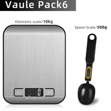 Load image into Gallery viewer, Digital Kitchen Scale, LCD Display 1g/0.1oz Precise Stainless Steel Food Scale for Cooking Baking weighing Scales Electronic