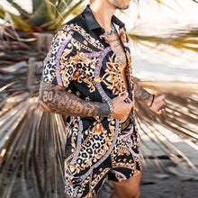 Load image into Gallery viewer, NEW Men Hawaiian Sets Printing 2021 Summer Short Sleeve Button Shirt Beach Shorts Streetwear Casual Mens Suit 2 Pieces INCERUN