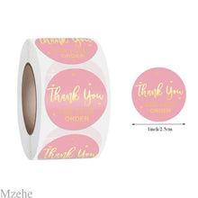 Load image into Gallery viewer, 50-500pcs 1inch kraft paper Handmade Stickers Gift Sealing Sticker Festival Birthday Party Decorations Labels Thank you Stickers