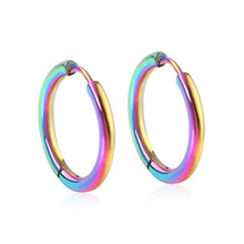 Load image into Gallery viewer, LUXUSTEEL 1Pairs/2pcs Trendy Small Hoop Earrings Women Girl Coloful Round Circle Earring 2021 Anti-allergy Brinco Accessories