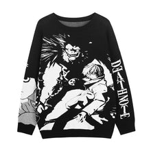 Load image into Gallery viewer, Mens Hip Hop Streetwear Harajuku Sweater Vintage Retro Japanese Style Anime Girl Knitted Sweater 2020 Autumn Cotton Pullover