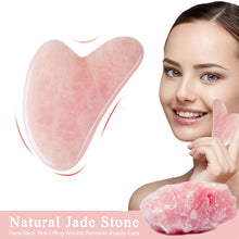 Load image into Gallery viewer, Natural Rose Jade Gua Sha Gouache Scraper Massager for Face Body Facial Skin Lifting Wrinkle Remove Beauty SPA Care Tools