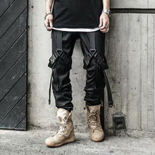 Load image into Gallery viewer, Joggers Cargo Pants for Men Casual Hip Hop Hit Color Pocket Male Trousers Sweatpants Streetwear Ribbons Techwear Pants