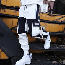 Load image into Gallery viewer, Joggers Cargo Pants for Men Casual Hip Hop Hit Color Pocket Male Trousers Sweatpants Streetwear Ribbons Techwear Pants