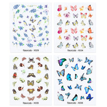 Load image into Gallery viewer, 4Pcs/Set Flower Leaves Water Decasl Stickers Floral Geometric Lines Transfer Water Sliders For Nails Manicures Decoration