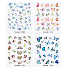 Load image into Gallery viewer, 4Pcs/Set Flower Leaves Water Decasl Stickers Floral Geometric Lines Transfer Water Sliders For Nails Manicures Decoration