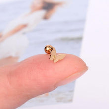 Load image into Gallery viewer, 1Pcs Stainless Steel Mini Stud Earrings Heart Star Moon Cross Butterfly Snake Helix Cartilage Tragus Lobe Ear Piercing Jewelry