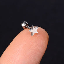 Load image into Gallery viewer, 1Pcs Stainless Steel Mini Stud Earrings Heart Star Moon Cross Butterfly Snake Helix Cartilage Tragus Lobe Ear Piercing Jewelry