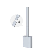 Load image into Gallery viewer, Soft TPR Silicone Head Toilet Brush with Holder Black Wall-mounted Detachable Handle Bathroom Cleaner Durable WC Accessories