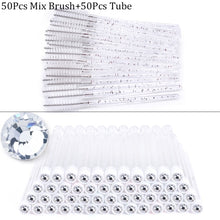 Load image into Gallery viewer, Reusable Eyebrow Brush Tube Disposable Eyelash Brush Eyebrow Brush Replaceable Dust-proof Sparkling Broken Diamond Makeup Brush