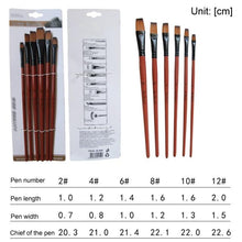 Load image into Gallery viewer, 5Pcs/6pcs Artist Paint Brush Set High Quality Nylon Hair Wood Black Handle Watercolor Acrylic Oil Brush Painting Art Supplies