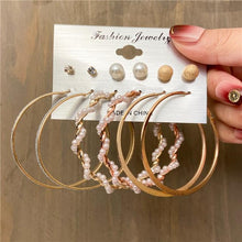 Load image into Gallery viewer, 17KM Bohemian Gold Snake Butterfly Drop Earrings Set For Women Pearl Acrylic Dangle Earrings 2021 Trend Set of Earrings Jewelry