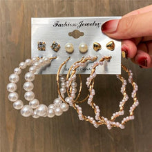 Load image into Gallery viewer, 17KM Bohemian Gold Snake Butterfly Drop Earrings Set For Women Pearl Acrylic Dangle Earrings 2021 Trend Set of Earrings Jewelry