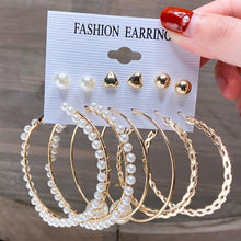 Load image into Gallery viewer, 17KM Bohemian Gold Snake Butterfly Drop Earrings Set For Women Pearl Acrylic Dangle Earrings 2021 Trend Set of Earrings Jewelry