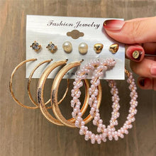 Load image into Gallery viewer, 17KM Bohemian Gold Snake Butterfly Drop Earrings Set For Women Pearl Acrylic Dangle Earrings 2021 Trend Set of Earrings Jewelry