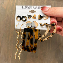 Load image into Gallery viewer, 17KM Bohemian Gold Snake Butterfly Drop Earrings Set For Women Pearl Acrylic Dangle Earrings 2021 Trend Set of Earrings Jewelry