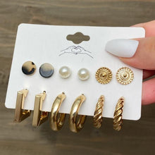 Load image into Gallery viewer, 17KM Bohemian Gold Snake Butterfly Drop Earrings Set For Women Pearl Acrylic Dangle Earrings 2021 Trend Set of Earrings Jewelry