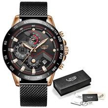 Load image into Gallery viewer, LIGE 2021 New Fashion Mens Watches with Stainless Steel Top Brand Luxury Sports Chronograph Quartz Watch Men Relogio Masculino