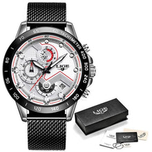 Load image into Gallery viewer, LIGE 2021 New Fashion Mens Watches with Stainless Steel Top Brand Luxury Sports Chronograph Quartz Watch Men Relogio Masculino