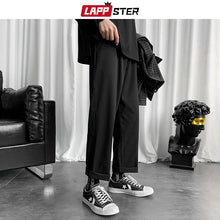 Load image into Gallery viewer, LAPPSTER Mens Black Korean Harem Pants 2021 Japanese Streetwear Joggers Harajuku Sweatpants Hip Hop Casual Trousers Plus Size