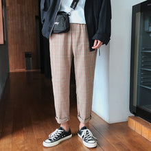 Load image into Gallery viewer, LAPPSTER-Youth Streetwear Black Plaid Pants Men Joggers 2021 Mens Straight Harem Pants Men Korean Hip Hop Trousers Plus Size