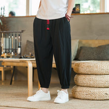 Load image into Gallery viewer, Chinese Style Harem Pants Men Streetwear Casual Joggers Mens Pants Cotton Linen Sweatpants Ankle-length Men Trousers M-5XL