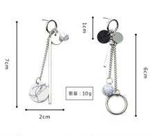 Load image into Gallery viewer, Korean Retro Asymmetric Butterfly Imitation Pearl Earrings Fashion Round Flower Brincos Long Statement Wings Earrings Jewelry