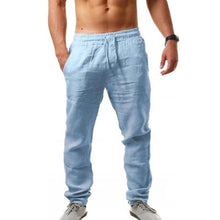 Load image into Gallery viewer, KB 2021New Men's Cotton Linen Pants Male Autumn New Breathable Solid Color Linen Trousers Fitness Streetwear S-3XL