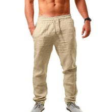 Load image into Gallery viewer, KB 2021New Men's Cotton Linen Pants Male Autumn New Breathable Solid Color Linen Trousers Fitness Streetwear S-3XL