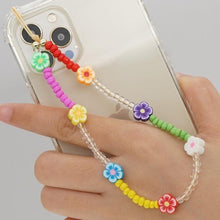 Load image into Gallery viewer, Shinus Phone Chain Lanyard Beads Mobile Phone Heishi Disc Crystal Beaded Cell Phone Chains 2021 LOVE Letter String Wristband